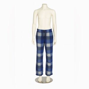 Perry Ellis Blue and White Plaid Joggers